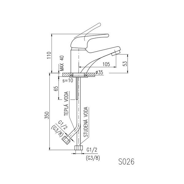 Смеситель для раковины Rav Slezak Sazava SA326.5 хром